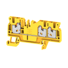 WEIDMULLER - Morsettiera passante, SNAP IN, giallo, 2.5 mm², 24 A, 800 V, Numero di collegamenti: 3