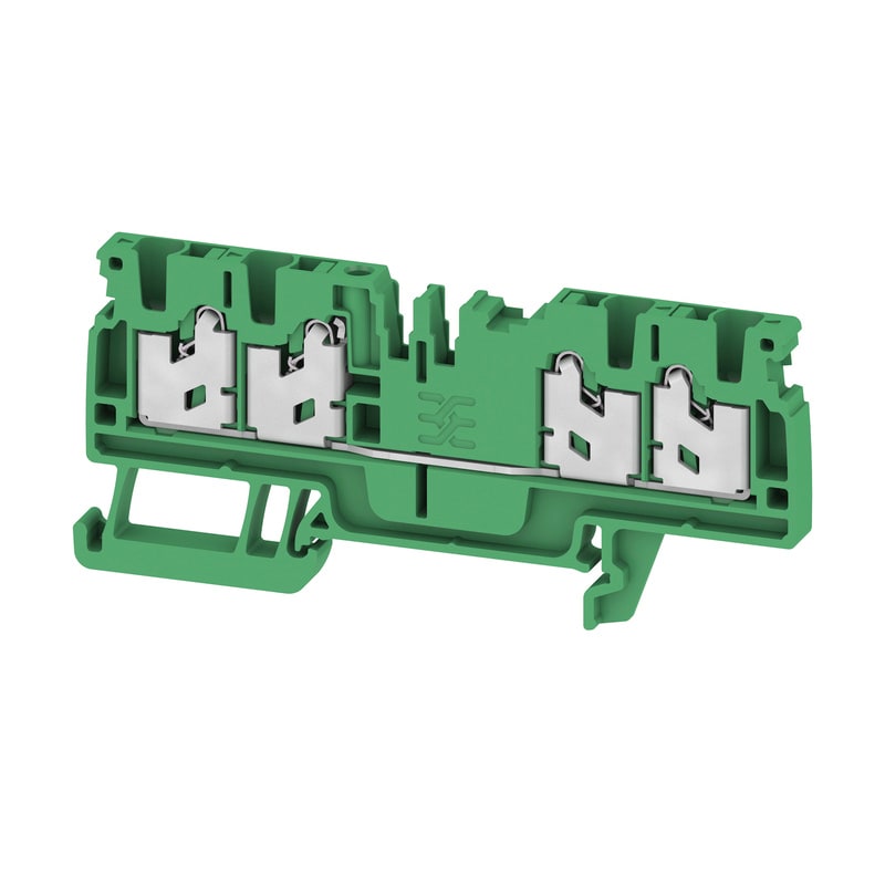 WEIDMULLER - Morsettiera passante, SNAP IN, verde, 2.5 mm², 24 A, 800 V, Numero di collegamenti: 4