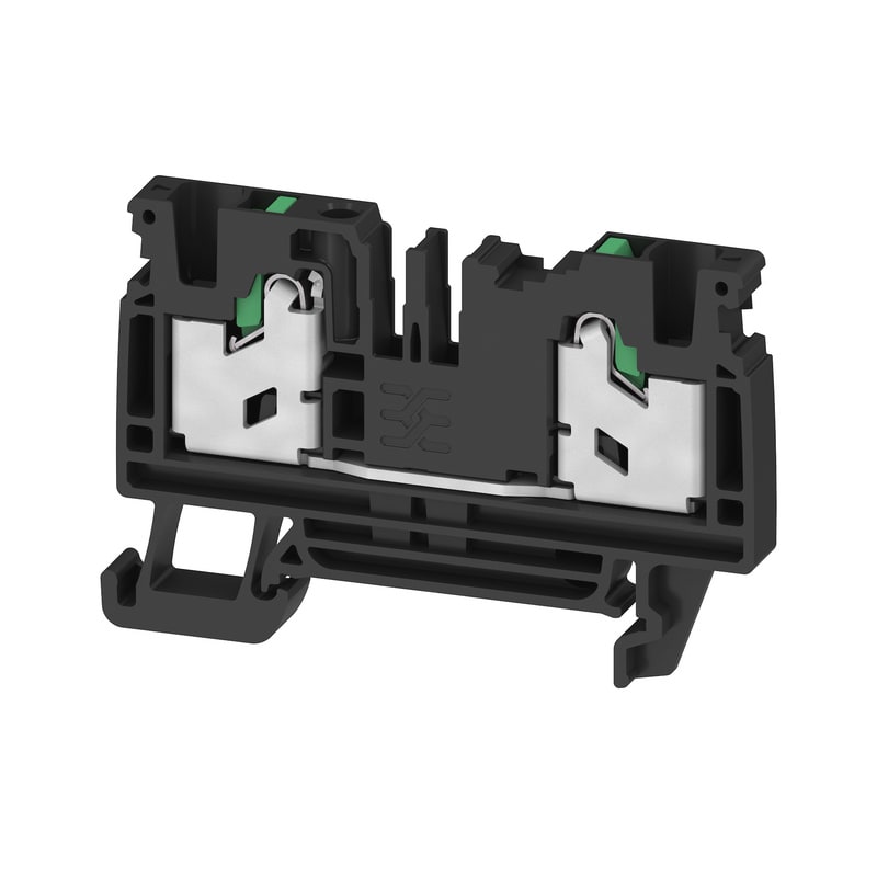 WEIDMULLER - Morsettiera passante, SNAP IN, nero, 4 mm², 32 A, 1000 V, Numero di collegamenti: 2