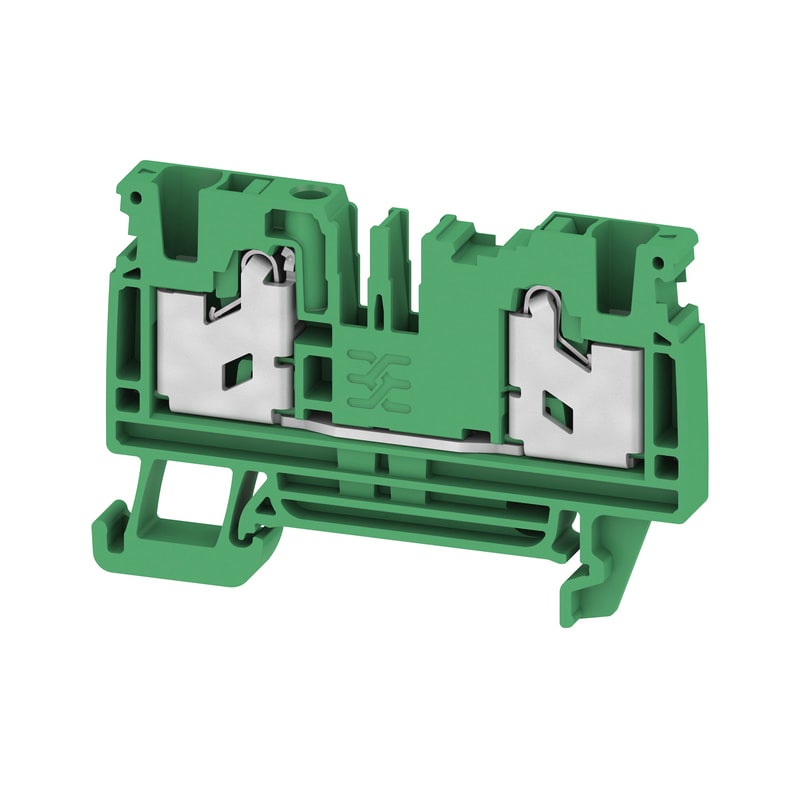 WEIDMULLER - Morsettiera passante, SNAP IN, verde, 4 mm², 32 A, 1000 V, Numero di collegamenti: 2