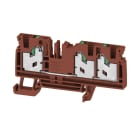 WEIDMULLER - Morsettiera passante, SNAP IN, marrone, 4 mm², 32 A, 1000 V, Numero di collegamenti: 3