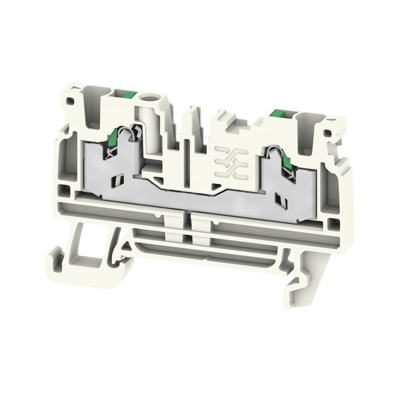 WEIDMULLER - Morsettiera passante, SNAP IN, grigio, 2.5 mm², 24 A, 800 V, Numero di collegamenti: 2