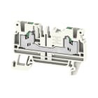 WEIDMULLER - Morsettiera passante, SNAP IN, grigio, 2.5 mm², 24 A, 800 V, Numero di collegamenti: 2