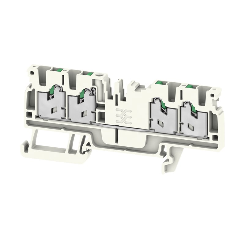 WEIDMULLER - Morsettiera passante, SNAP IN, grigio, 2.5 mm², 24 A, 800 V, Numero di collegamenti: 4