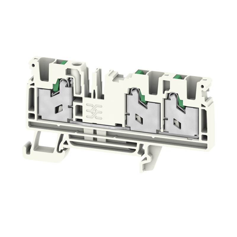 WEIDMULLER - Morsettiera passante, SNAP IN, grigio, 4 mm², 32 A, 1000 V, Numero di collegamenti: 3