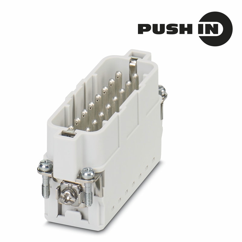 WEIDMULLER - Inserto di contatto (Connettori a innesto industriali), Maschio, 250 V, 16 A, Numero di poli: 16, PUSH IN con attuatore, Dimensioni di installazione: