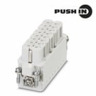 WEIDMULLER - Inserto di contatto (Connettori a innesto industriali), Femmina, 250 V, 16 A, Numero di poli: 16, PUSH IN con attuatore, Dimensioni di installazione: