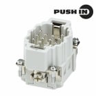 WEIDMULLER - Inserto di contatto (Connettori a innesto industriali), Maschio, 500 V, 16 A, Numero di poli: 10, PUSH IN con attuatore, Dimensioni di installazione: