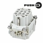WEIDMULLER - Inserto di contatto (Connettori a innesto industriali), Femmina, 500 V, 16 A, Numero di poli: 10, PUSH IN con attuatore, Dimensioni di installazione: