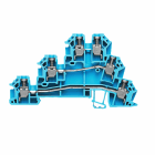 WEIDMULLER - Morsetto componibile per sensori e attuatori, Collegamento a vite, blu, 2.5 mm², 24 A, 250 V, Numero di collegamenti: 6, Numero di piani: 3, TS 35