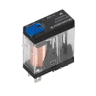 WEIDMULLER - Minirelè industriale, 24 V DC, LED verde, Diodo a corsa libera, 1 Contatto di scambio (AgSnO) , 250 V AC, 10 A, Tasto di prova disponibile: Sì