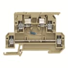 WEIDMULLER - Morsetto componibile portafusibile, Collegamento a vite, beige / giallo, 4 mm², 6.3 A, 24 V, Numero di collegamenti: 4, Numero di piani: 2, TS 35