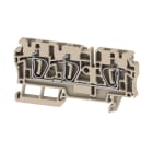 WEIDMULLER - Morsettiera passante, Molla autobloccante, Beige scuro, 4 mm², 32 A, 800 V, Numero di collegamenti: 3