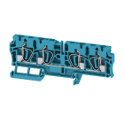 WEIDMULLER - Morsettiera passante, Molla autobloccante, blu, 4 mm², 32 A, 800 V, Numero di collegamenti: 4