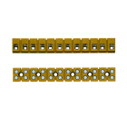 WEIDMULLER - Morsettiera unipolare e multipolare, Collegamento a vite, Giallo medio, 2.5 mm², 24 A, 400 V, Numero di collegamenti: 24, Numero di piani: 1