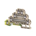 WEIDMULLER - Morsetto di collegamento motore (multilivello), Collegamento a vite, Beige scuro, 2.5 mm², 24 A, 500 V, Numero di collegamenti: 7, Numero di piani: 4,
