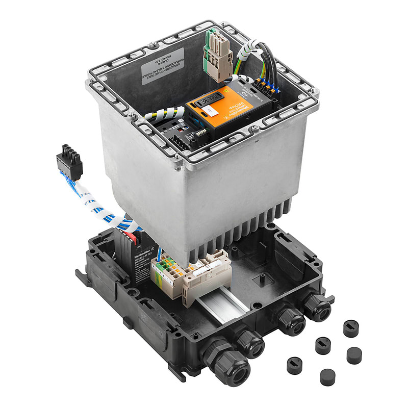 WEIDMULLER - Alimentazione elettrica nella custodia, IP65, 3 x 4 A NEC Class 2, 24 V, DC, PUSH IN, M12, codificato A