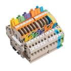 WEIDMULLER - Morsetto sezionatore di prova, Beige scuro, blu, Verde/giallo, 6 mm², 30 A, 500 V, Numero di collegamenti: 22, Numero di piani: 1