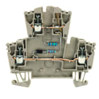 WEIDMULLER - Morsettiera portacomponenti, Collegamento a vite, Beige scuro, 2.5 mm², 115 V, 115 V, Numero di collegamenti: 3, Numero di piani: 2, TS 35