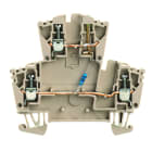 WEIDMULLER - Morsettiera portacomponenti, Collegamento a vite, Beige scuro, 2.5 mm², 24 V, 24 V, Numero di collegamenti: 3, Numero di piani: 2, TS 35