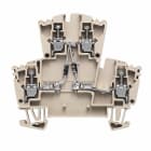 WEIDMULLER - Morsettiera portacomponenti, Collegamento a vite, Beige scuro, 2.5 mm², 400 V, 400 V, Numero di collegamenti: 4, Numero di piani: 2, TS 35