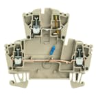 WEIDMULLER - Morsettiera portacomponenti, Collegamento a vite, Beige scuro, 2.5 mm², 24 V, 24 V, Numero di collegamenti: 3, Numero di piani: 2, TS 35