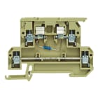 WEIDMULLER - Morsetto componibile portafusibile, Collegamento a vite, beige / giallo, 4 mm², 6.3 A, 24 V, Numero di collegamenti: 4, Numero di piani: 2, TS 35