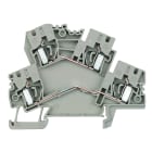 WEIDMULLER - Morsetto componibile a più piani, Molla autobloccante, Beige scuro, 4 mm², 800 V, Numero di collegamenti: 4, Numero di piani: 2, TS 35, V-0