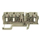 WEIDMULLER - Morsetto sezionatore di prova, Molla autobloccante, Beige scuro, 2.5 mm², 20 A, 500 V, Numero di collegamenti: 3, Numero di piani: 1