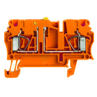 WEIDMULLER - Morsetto sezionatore di prova, Molla autobloccante, arancione, 2.5 mm², 20 A, 500 V, Numero di collegamenti: 2, Numero di piani: 1