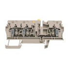 WEIDMULLER - Morsetto sezionatore di prova, Molla autobloccante, Beige scuro, 2.5 mm², 20 A, 500 V, Numero di collegamenti: 3, Numero di piani: 1