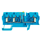 WEIDMULLER - Morsetto sezionatore di prova, Molla autobloccante, blu, 2.5 mm², 20 A, 500 V, Numero di collegamenti: 3, Numero di piani: 1