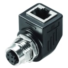 WEIDMULLER - Adattatore per spina IP67, Collegamento RJ45 90Â° IE-M12-ADAP A.