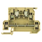 WEIDMULLER - Morsetto componibile portafusibile, Collegamento a vite, beige / giallo, 4 mm², 6.3 A, 500 V, Numero di collegamenti: 4, Numero di piani: 2, TS 35