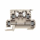 WEIDMULLER - Morsetto componibile portafusibile, Collegamento a vite, Beige scuro, 4 mm², 6.3 A, 440 V, Numero di collegamenti: 4, Numero di piani: 2, TS 35