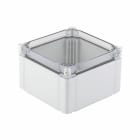 WEIDMULLER - Custodia in plastica, FPC (custodia vuota in policarbonato), 200 x 200 x 132 mm, policarbonato, non trattato, Grigio chiaro, trasparente