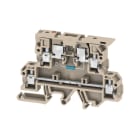 WEIDMULLER - Morsetto componibile portafusibile, Collegamento a vite, Beige scuro, 4 mm², 6.3 A, 36 V, Numero di collegamenti: 4, Numero di piani: 2, TS 32, TS 35