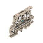 WEIDMULLER - Morsetto componibile portafusibile, Collegamento a vite, Beige scuro, 4 mm², 6.3 A, 70 V, Numero di collegamenti: 4, Numero di piani: 2, TS 32, TS 35