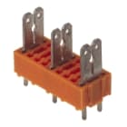 WEIDMULLER - Morsetto per circuito stampato 690V 24A Passo 10.00mm 9 poli Collegamento spina piatta saldare THT 180° Box PCF 10.00/09/180 3.5SN OR BX