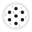 WEIDMULLER - Inserto di contatto maschio a 7 poli per connettori circolari M23, collegamento a crimpare, codifica SAI-M23-SE-7.