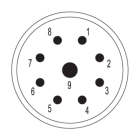 WEIDMULLER - Inserto di contatto maschio a 9 poli per connettori circolari M23, collegamento a crimpare, codifica SAI-M23-SE-9.