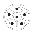 WEIDMULLER - Inserto di contatto maschio M23 a 6 poli per collegamento a crimpare senza codifica SAI-M23-SE-L-6.