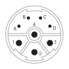 WEIDMULLER - Inserto di contatto maschio M23 a 8 poli per collegamento a crimpare senza codifica SAI-M23-SE-L-4/4.
