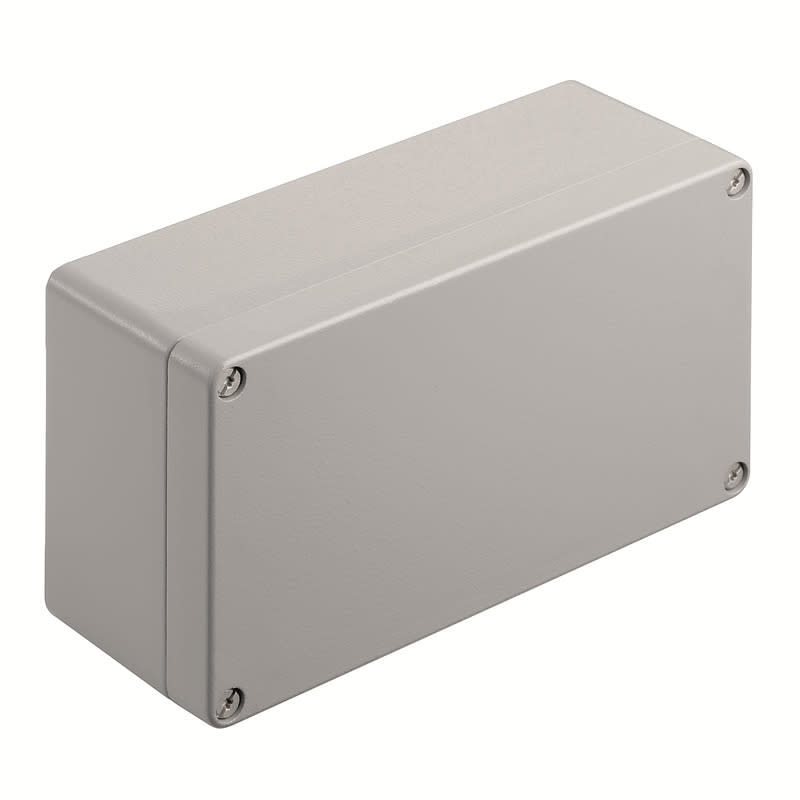 WEIDMULLER - Custodia in metallo Ex, 220 x 120 x 81 mm, Rivestito a polvere, KLIPPON K51 EX RAL7001, Piastra a flangia: No, M6 torx stainless steel screws with slot.