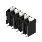 WEIDMULLER - Morsetto per circuito stampato 320V 17.5A Passo 5.00mm 1.5mm² 5 poli PUSH IN attuatore Collegamento saldare SMD 180° LSF-SMD 5.00/05/180 SN BK RL.