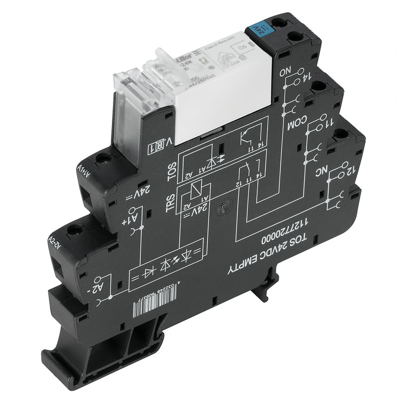 WEIDMULLER - Modulo a relè 12VDC 1CO 16A LED verde Diodo a corsa libera Protezione contro inversione polarità 250VAC AgNi.