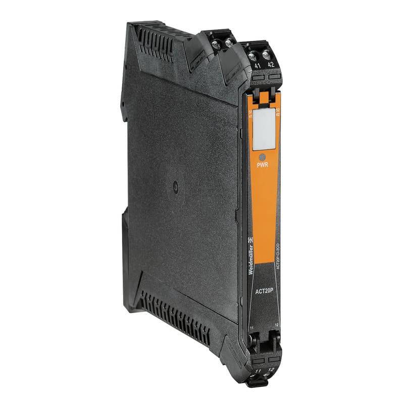 WEIDMULLER - Convertitore di segnali/isolatore con separazione, Ingresso: 0(4)-20 mA, Uscita: 0-10 V, Alimentazione di tensione anche tr' ACT20P-CI-VO-P-S.