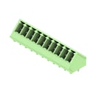 WEIDMULLER - Connettori per circuito stampato 160V 17.5A, Passo 3.81mm, 10 poli, Collegamento saldare THT SC 3.81/10/135G 3.2SN GN BX.