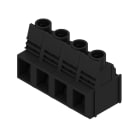 WEIDMULLER - Morsetto per circuito stampato, 1000V, 76A, Passo 12.70mm, 16mm², 4 poli, Collegamento a vite/saldare THT, 90°, Box LUP 12.70/04/90 5.0SN BK BX.