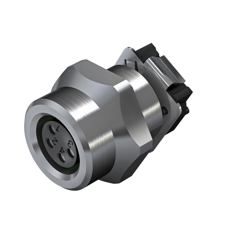 WEIDMULLER - Connettore a innesto circolare M8, 4 poli, montaggio frontale per circuito stampato SAIE-M8B-4S-F13SMT.